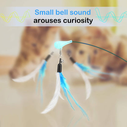 LED Light Feather Teaser Wand