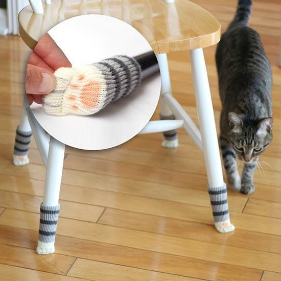 Cute Paw Socks for Chairs and Tables (1 Set)