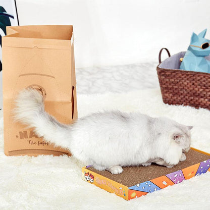 Cat Paper Bag Tunnel With Scratcher