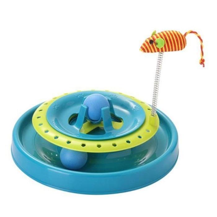 Cat Ball Track Toy With Teaser Green