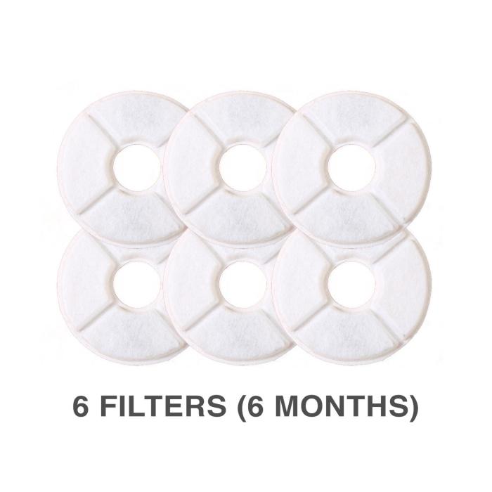 Cat Water Fountain Filter Pack 6 Filters (Lasts Months)
