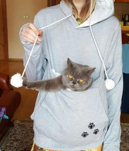 Cozy Cat Hoodie With Kangaroo Pouch [Sale] Hoodies & Sweatshirts