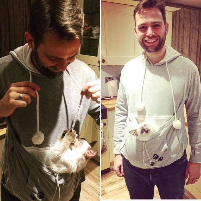 Cozy Cat Hoodie With Kangaroo Pouch [Sale] Hoodies & Sweatshirts