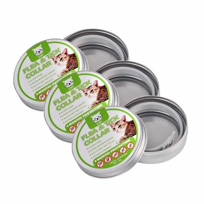 Flea And Tick Guard Collar For Cats [100% Natural] 3 X Collars >> Buy 2 Get 1 Free <<