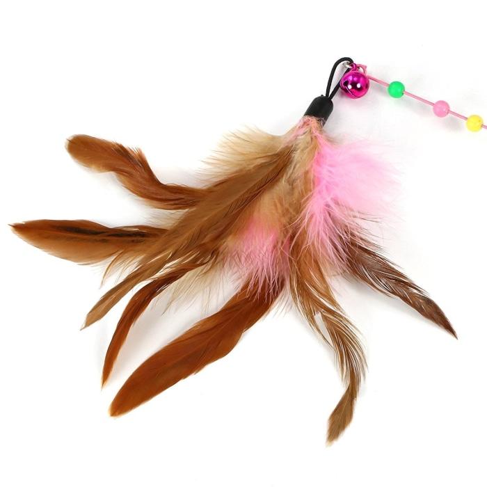 Flexible Long Wire Teaser Pink Feather