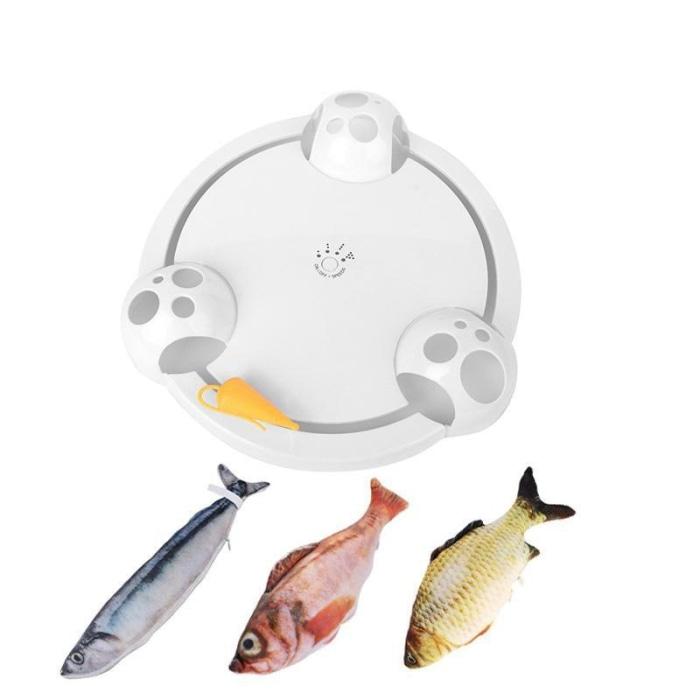 Interactive Mouse Pounce Cat Toy [Sale] + 3 X Catnip Fish Kickers Bundle