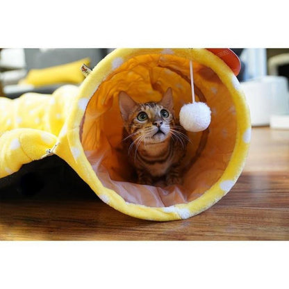 Soft Cat Tunnel With Bed Mat